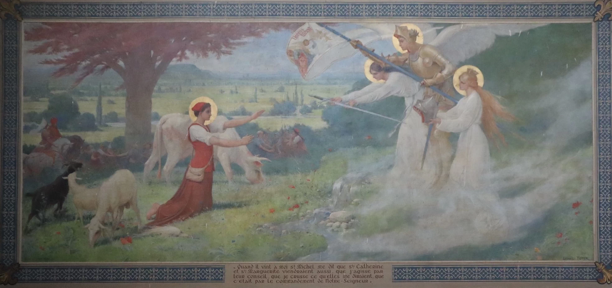 Vita di Giovanna d'Arco - Pittura murale all'interno della basilica Bois Chenu a Domrémy, la, Pucelle 2